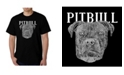 LA Pop Art Men's Word Art - Pitbull Face T-Shirt